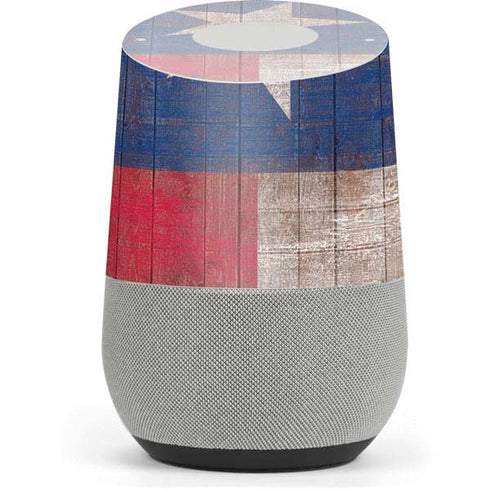 Texas Flag Dark Wood Google Home Skin